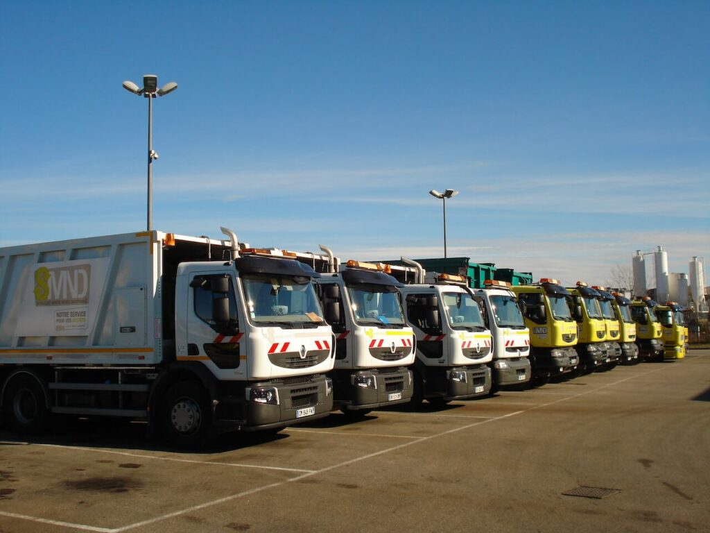 flotte de camions de collecte